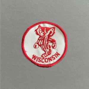 NWOT Vintage 70’s Wisconsin Badgers Bucky Badger 3in Patch